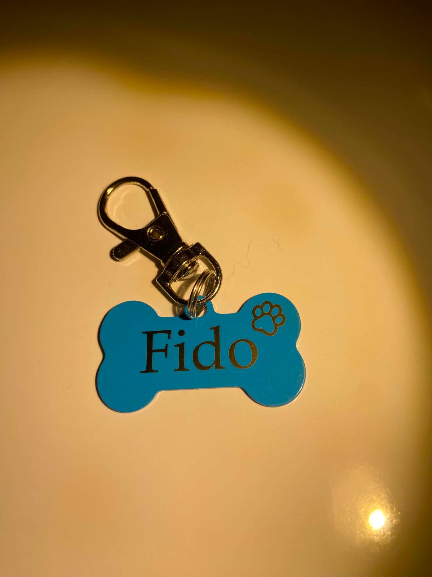 Beinformet ID-skilt i stål
