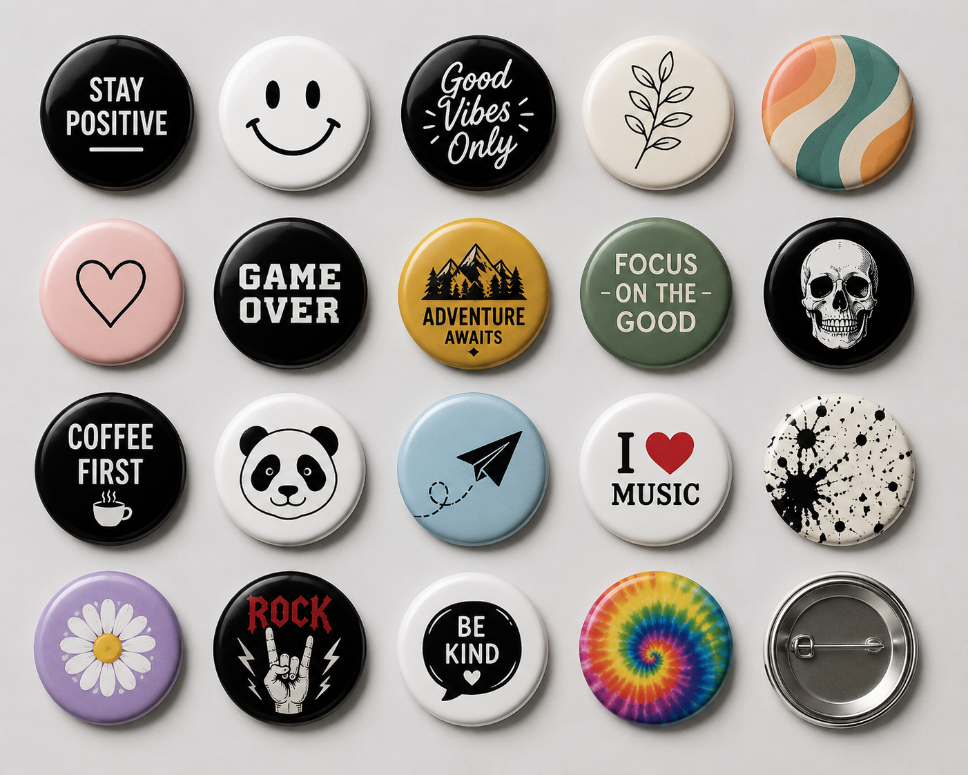 Design dine egne buttons – morsomt, billig og synlig!
